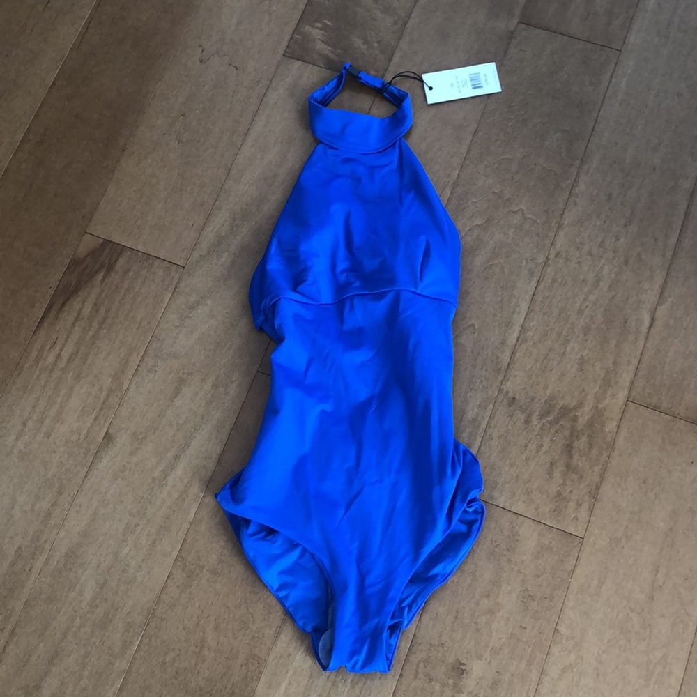 ONIA HEATHER ONE PIECE SWIMSUIT IN COBALT BLUE SIZE XSMALL NEW WITH TAGS - Picture 4 of 10